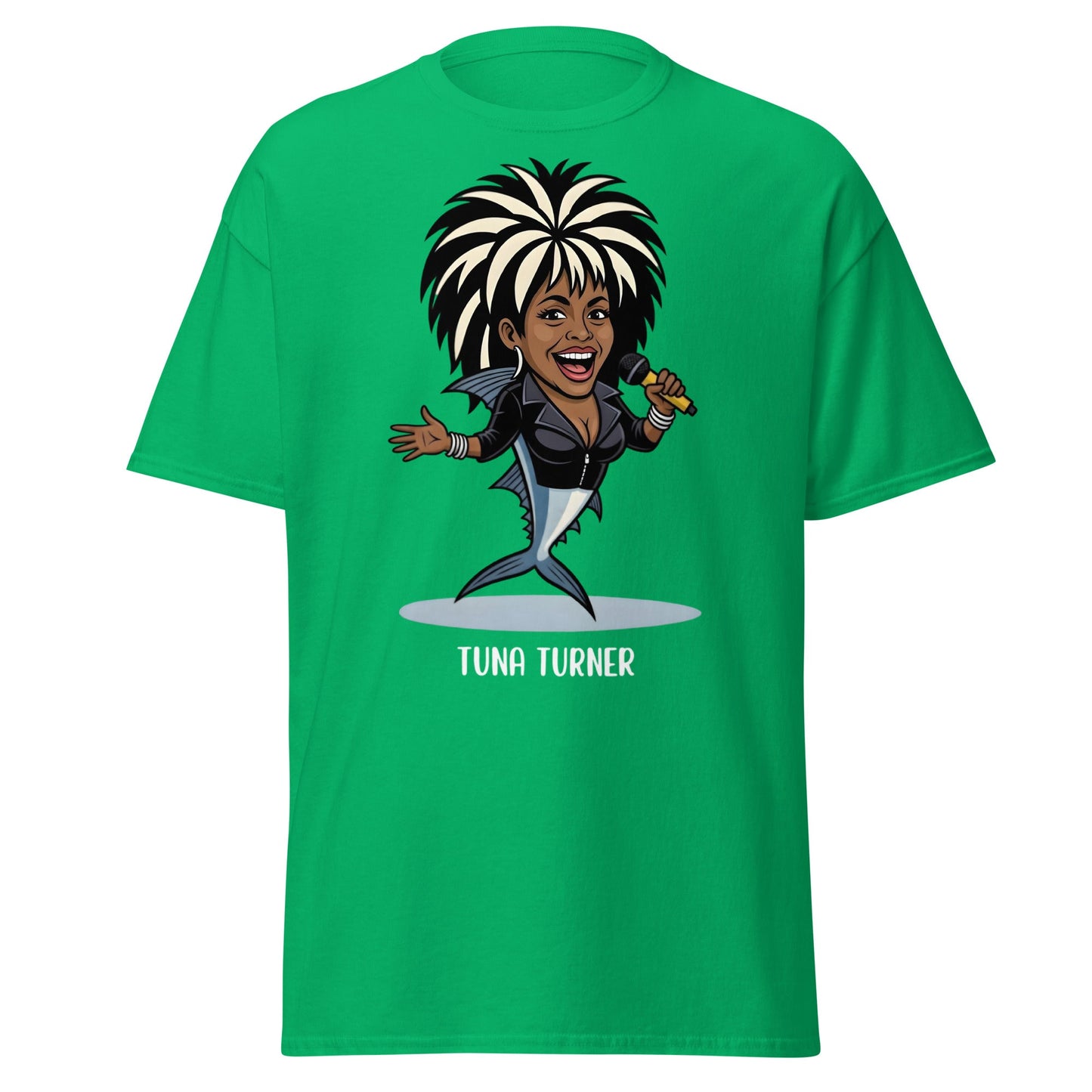 Tuna Turner Funny Parody T-Shirt | Soul Diva Fish Tee - Irish Green - T-Shirts Online