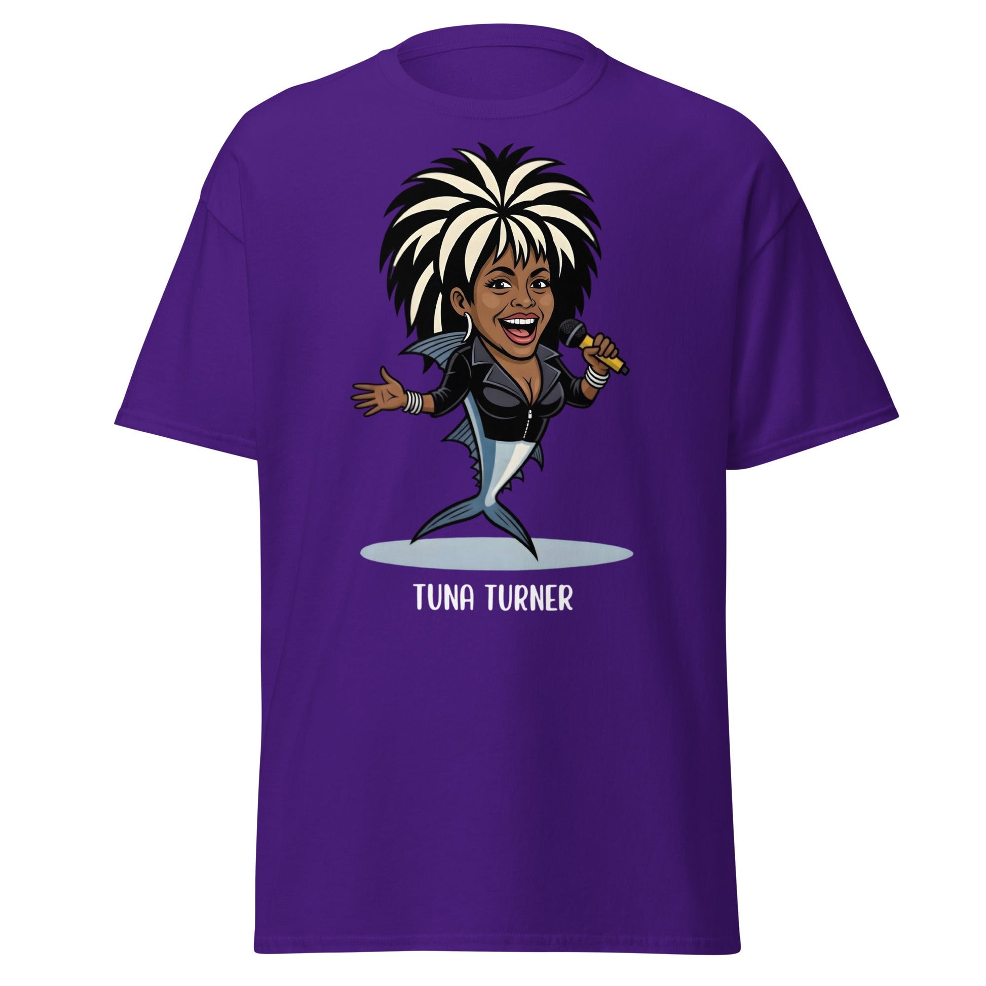 Tuna Turner Funny Parody T-Shirt | Soul Diva Fish Tee - Purple - T-Shirts Online
