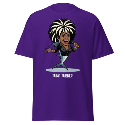 Tuna Turner Funny Parody T-Shirt | Soul Diva Fish Tee - Purple - T-Shirts Online