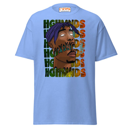 Tupac Abstract Art Hip - Hop Graphic T-Shirt - Carolina Blue - T-Shirts Online