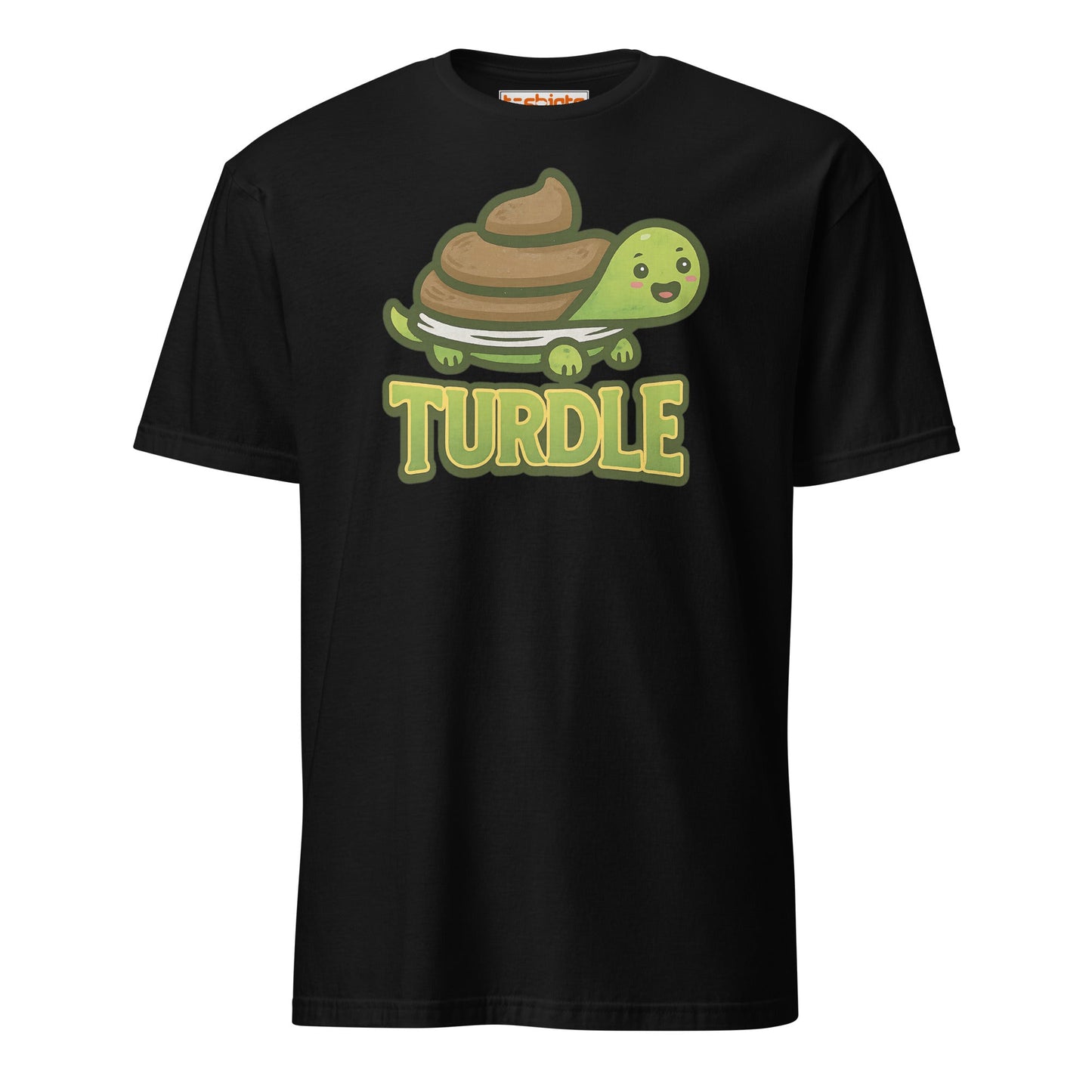 Turdle T-Shirt – Funny Poop Turtle Pun Cartoon Tee - Black - T-Shirts Online