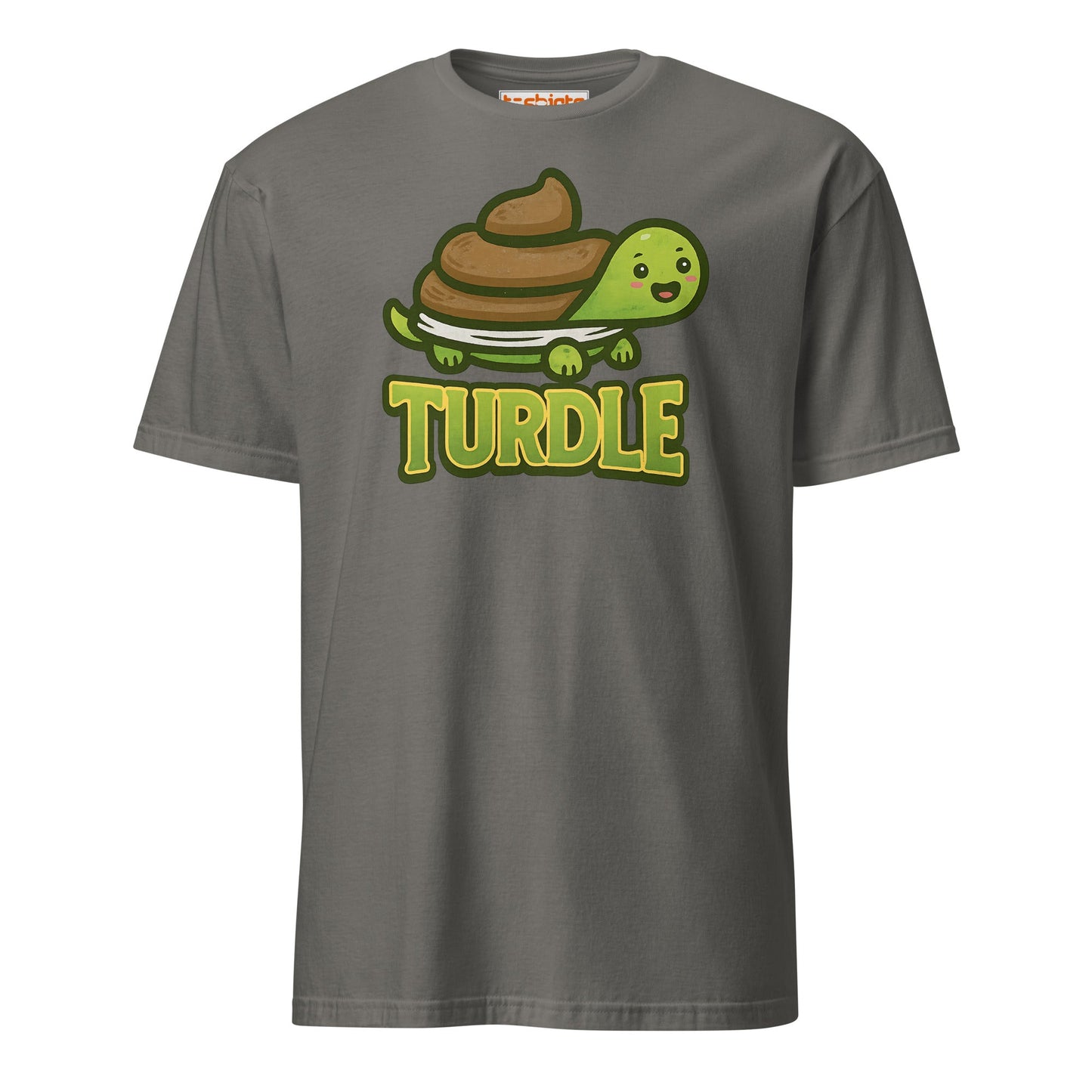 Turdle T-Shirt – Funny Poop Turtle Pun Cartoon Tee - Charcoal - T-Shirts Online
