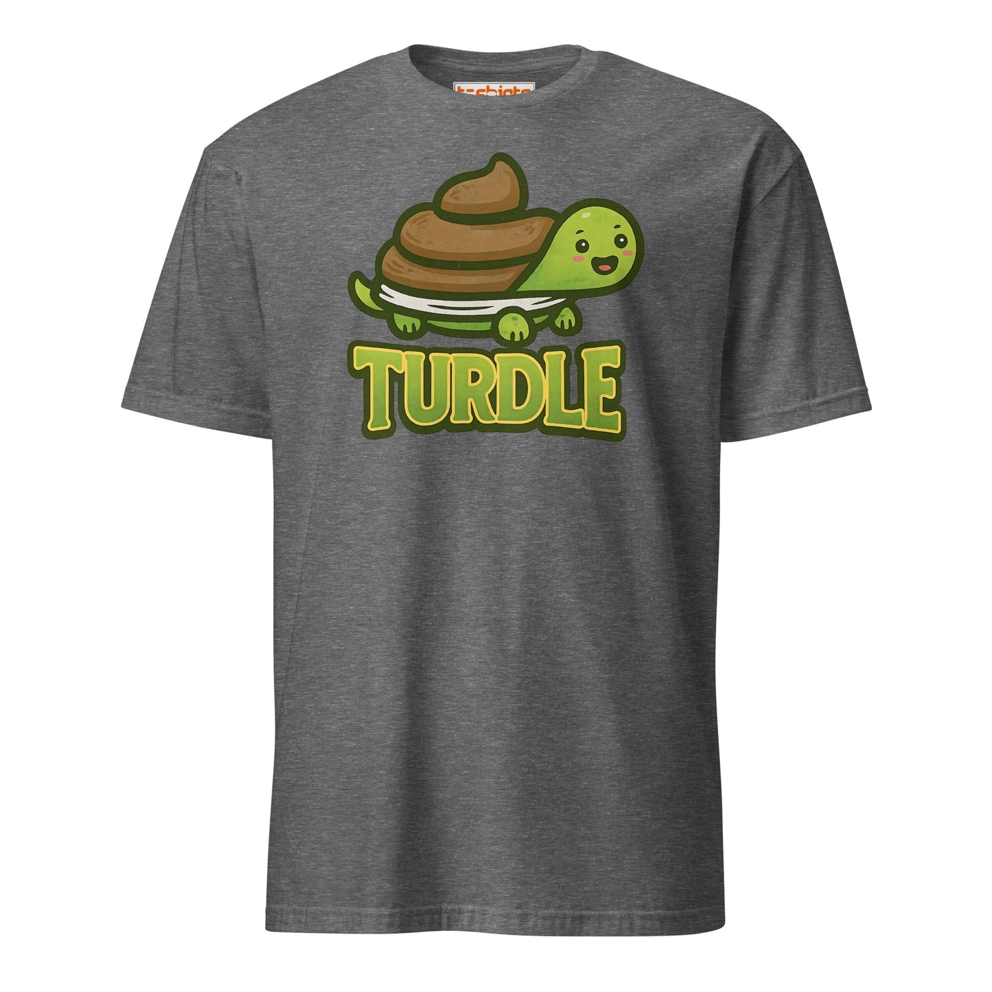 Turdle T-Shirt – Funny Poop Turtle Pun Cartoon Tee - Graphite Heather - T-Shirts Online