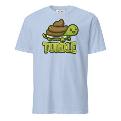 Turdle T-Shirt – Funny Poop Turtle Pun Cartoon Tee - Light Blue - T-Shirts Online