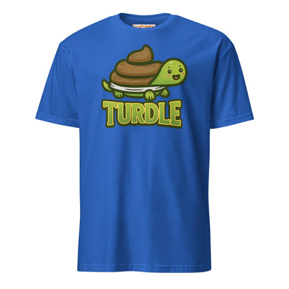 Turdle T-Shirt – Funny Poop Turtle Pun Cartoon Tee - Royal - T-Shirts Online