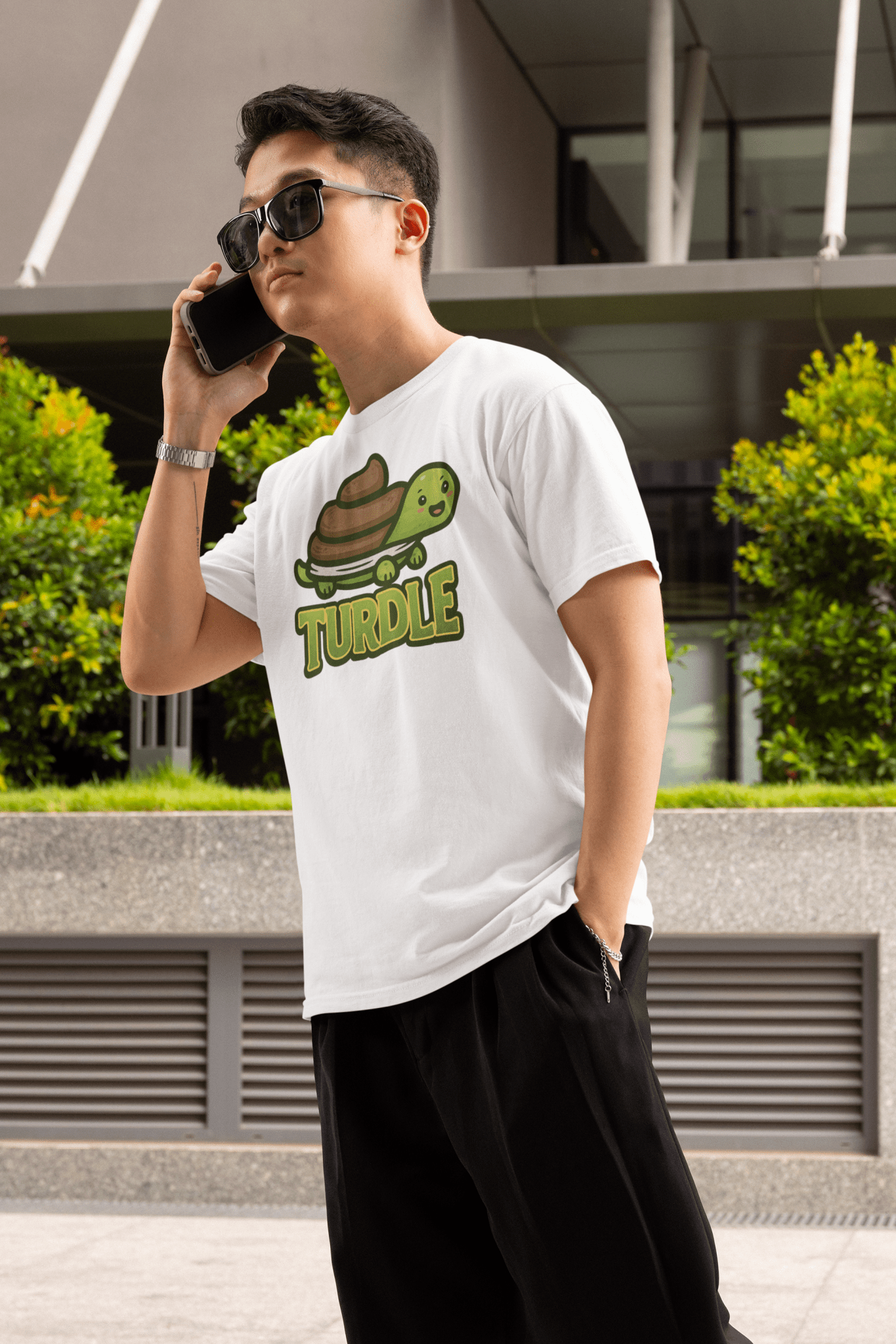Turdle T-Shirt – Funny Poop Turtle Pun Cartoon Tee - Royal - T-Shirts Online