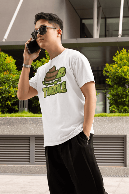 Turdle T-Shirt – Funny Poop Turtle Pun Cartoon Tee - Royal - T-Shirts Online