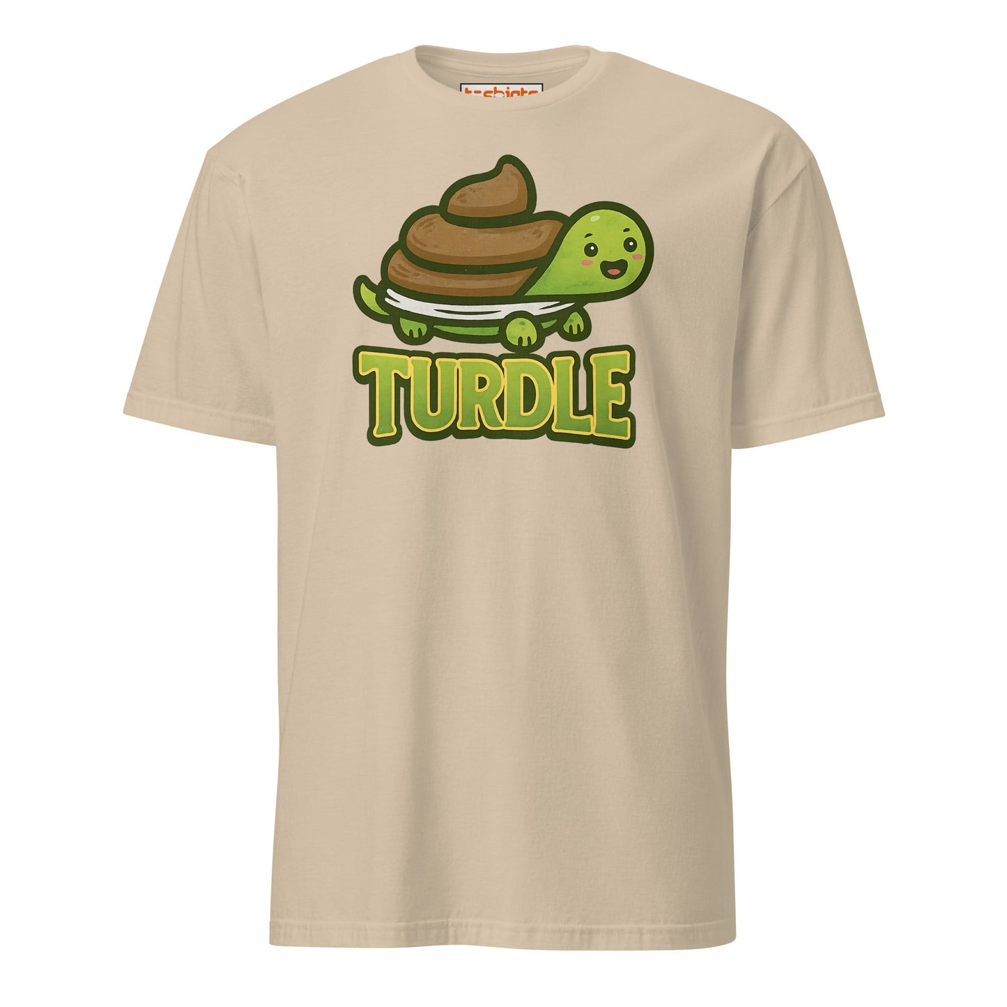 Turdle T-Shirt – Funny Poop Turtle Pun Cartoon Tee - Sand - T-Shirts Online
