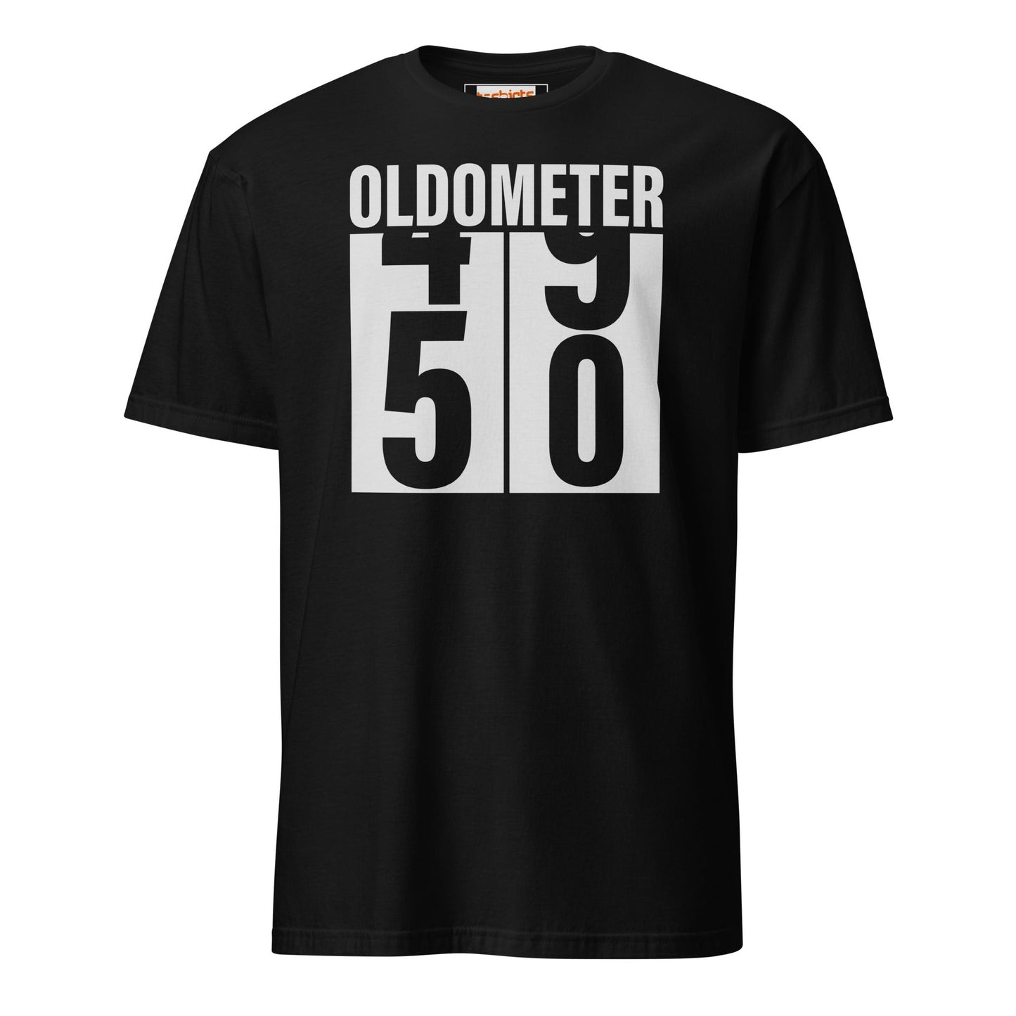 Turning 50 T-Shirt | Oldometer Birthday Tee - Black - T-Shirts Online