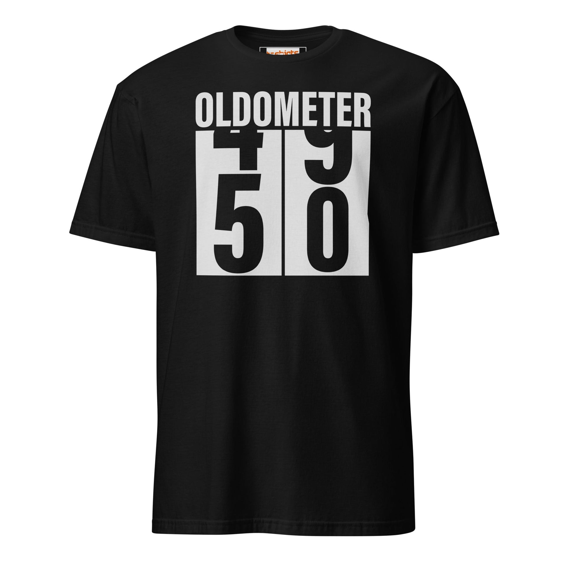 Turning 50 T-Shirt | Oldometer Birthday Tee - Black - T-Shirts Online