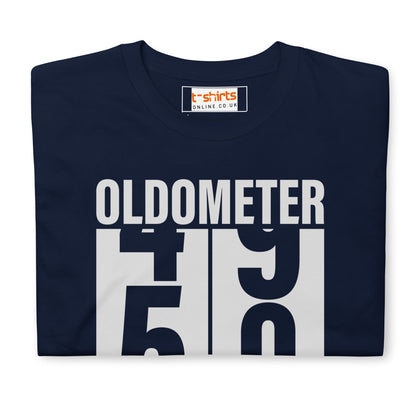 Turning 50 T-Shirt | Oldometer Birthday Tee - Black - T-Shirts Online