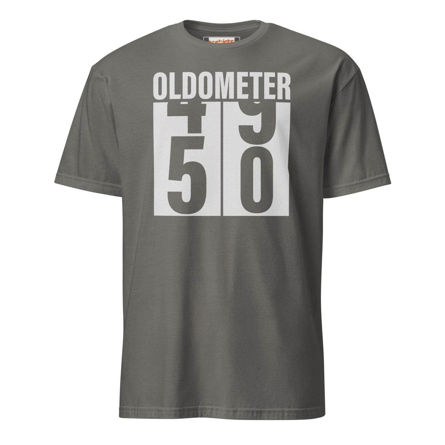 Turning 50 T-Shirt | Oldometer Birthday Tee - Charcoal - T-Shirts Online