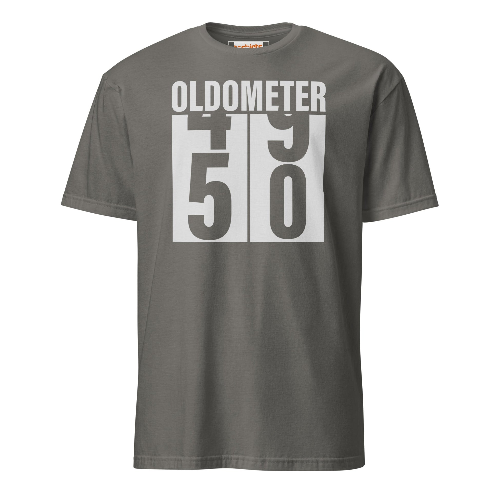 Turning 50 T-Shirt | Oldometer Birthday Tee - Charcoal - T-Shirts Online