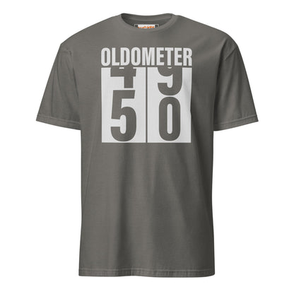 Turning 50 T-Shirt | Oldometer Birthday Tee - Charcoal - T-Shirts Online