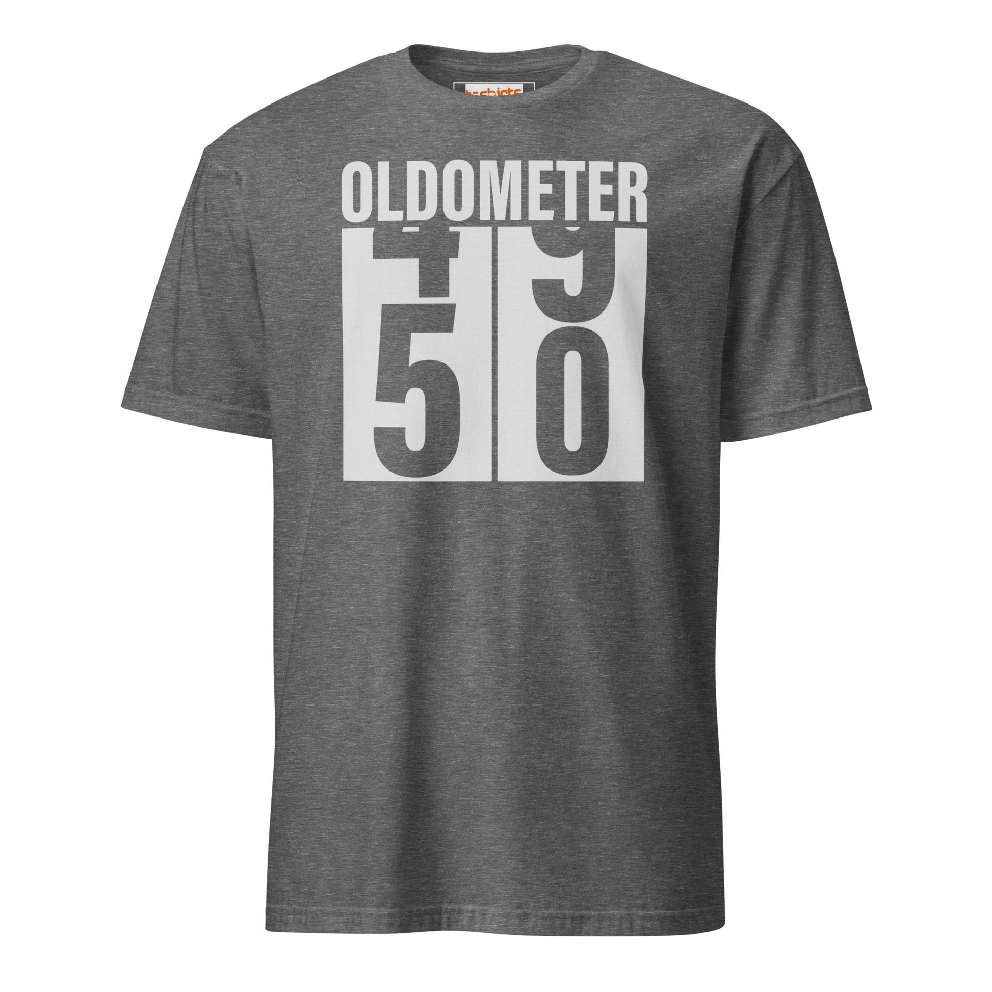 Turning 50 T-Shirt | Oldometer Birthday Tee - Graphite Heather - T-Shirts Online