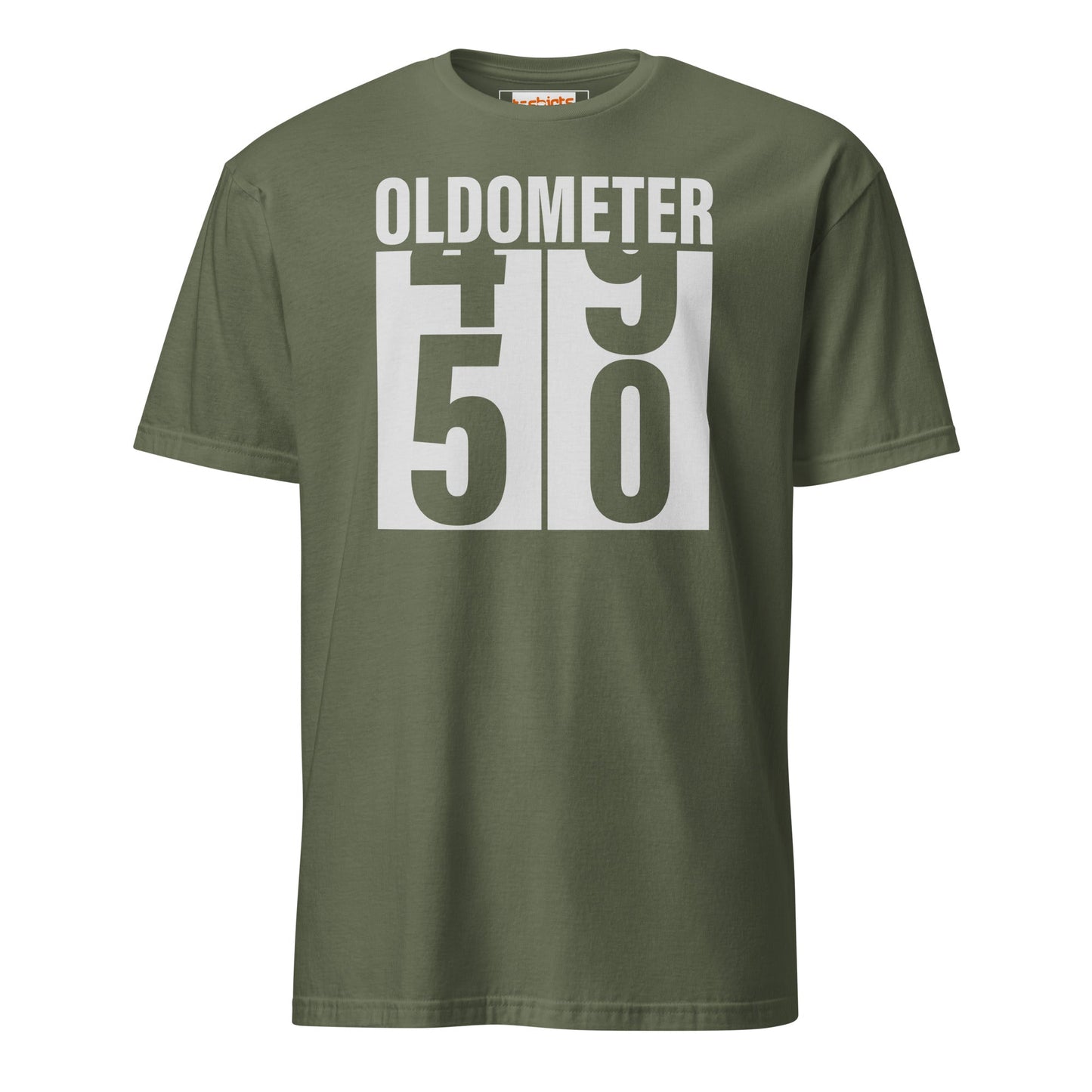 Turning 50 T-Shirt | Oldometer Birthday Tee - Military Green - T-Shirts Online