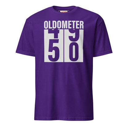 Turning 50 T-Shirt | Oldometer Birthday Tee - Purple - T-Shirts Online