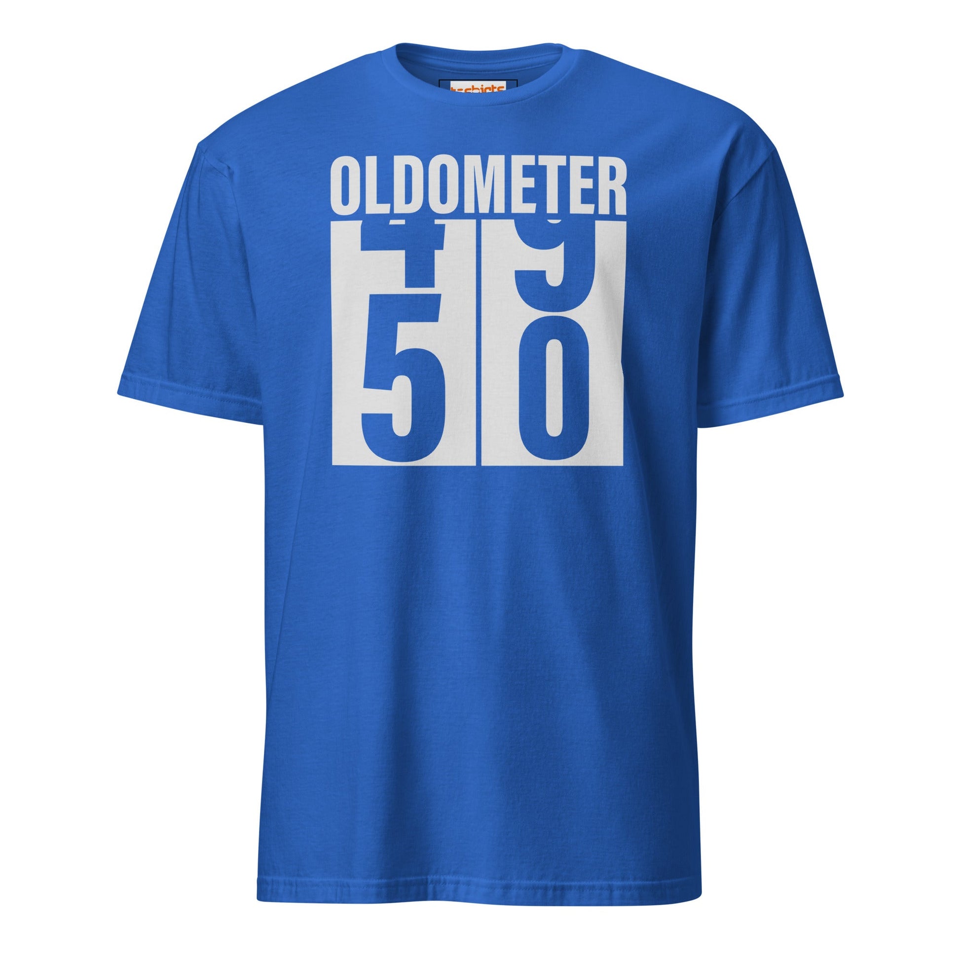 Turning 50 T-Shirt | Oldometer Birthday Tee - Royal - T-Shirts Online