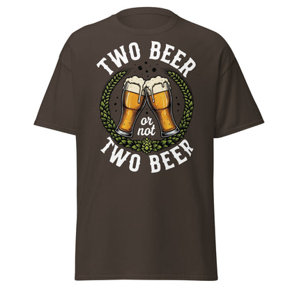 Two Beer or Not Two Beer Funny Shakespeare Beer T-Shirt - Dark Chocolate - T-Shirts Online