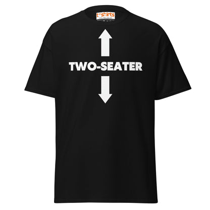 Two - Seater T-Shirt | Funny Adult Humor Tee - Black - T-Shirts Online