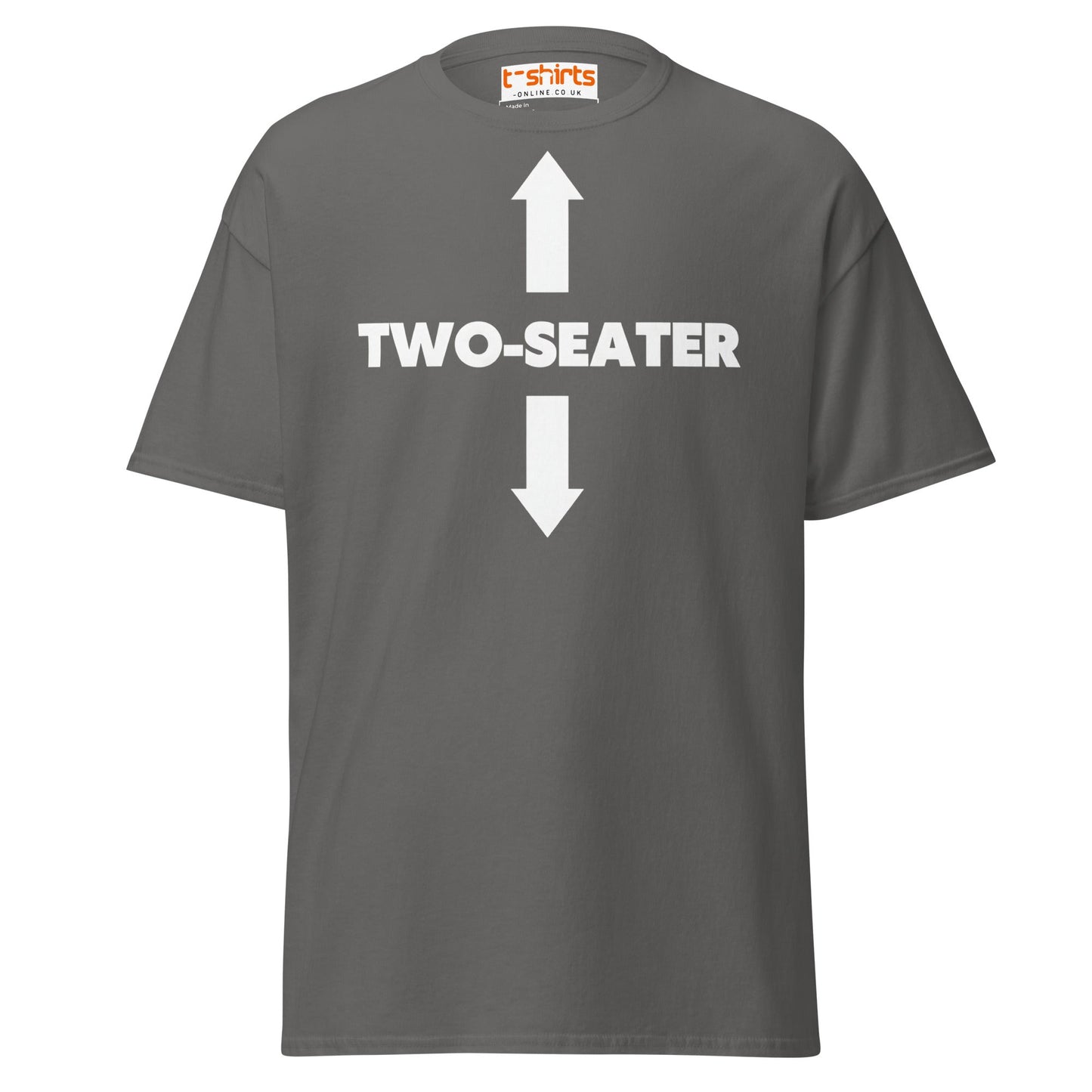 Two - Seater T-Shirt | Funny Adult Humor Tee - Charcoal - T-Shirts Online