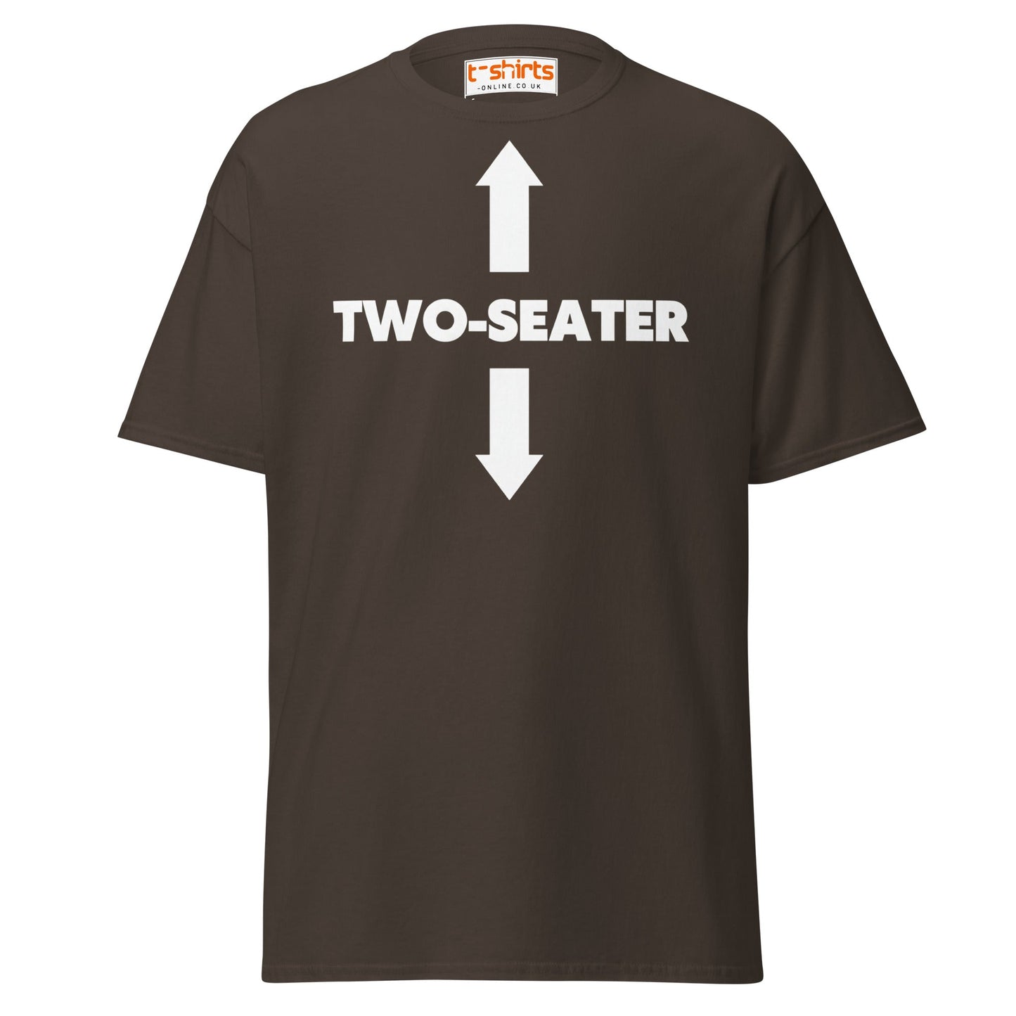 Two - Seater T-Shirt | Funny Adult Humor Tee - Dark Chocolate - T-Shirts Online