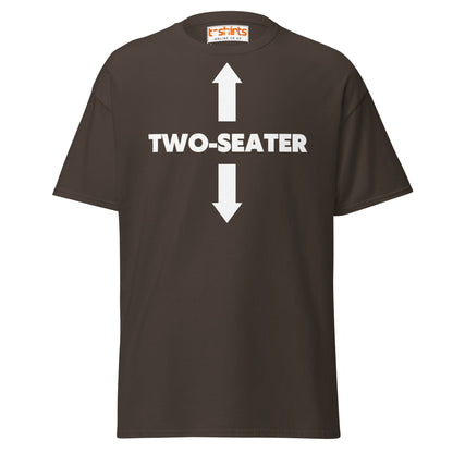 Two - Seater T-Shirt | Funny Adult Humor Tee - Dark Chocolate - T-Shirts Online