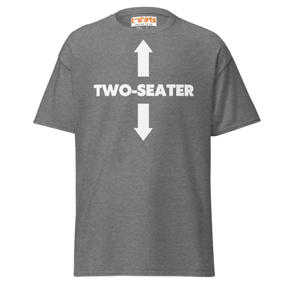 Two - Seater T-Shirt | Funny Adult Humor Tee - Graphite Heather - T-Shirts Online