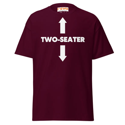 Two - Seater T-Shirt | Funny Adult Humor Tee - Maroon - T-Shirts Online