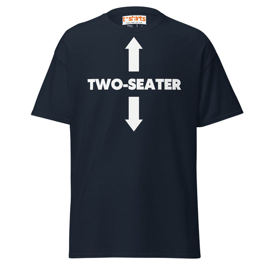 Two - Seater T-Shirt | Funny Adult Humor Tee - Navy - T-Shirts Online