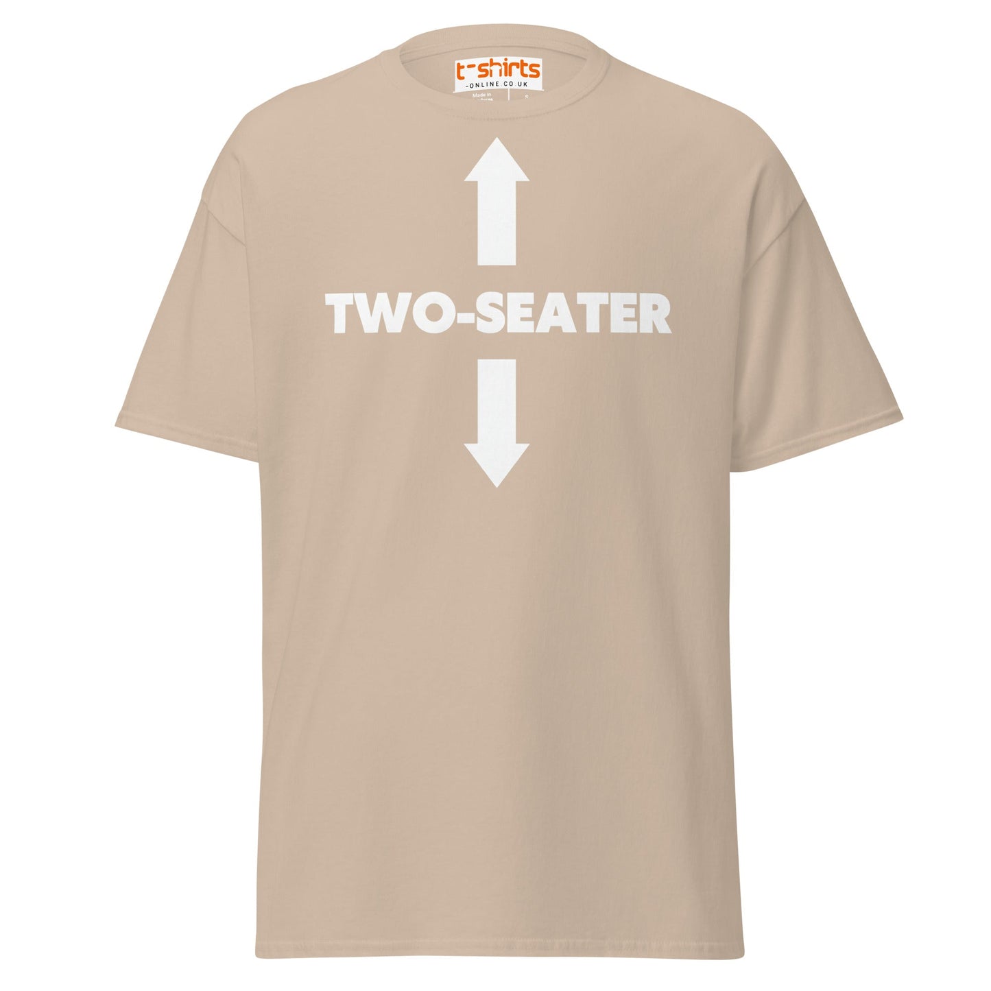 Two - Seater T-Shirt | Funny Adult Humor Tee - Sand - T-Shirts Online