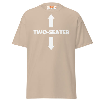 Two - Seater T-Shirt | Funny Adult Humor Tee - Sand - T-Shirts Online