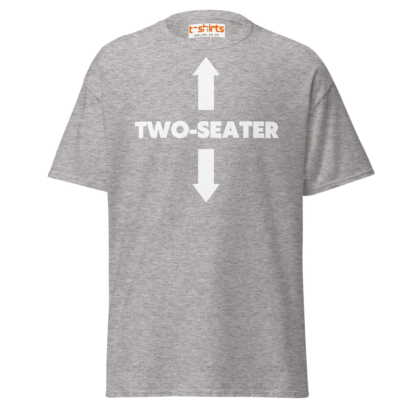 Two - Seater T-Shirt | Funny Adult Humor Tee - Sport Grey - T-Shirts Online