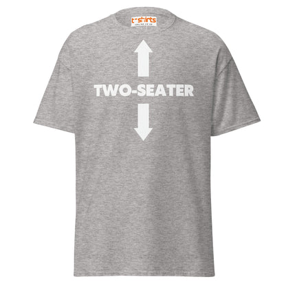 Two - Seater T-Shirt | Funny Adult Humor Tee - Sport Grey - T-Shirts Online