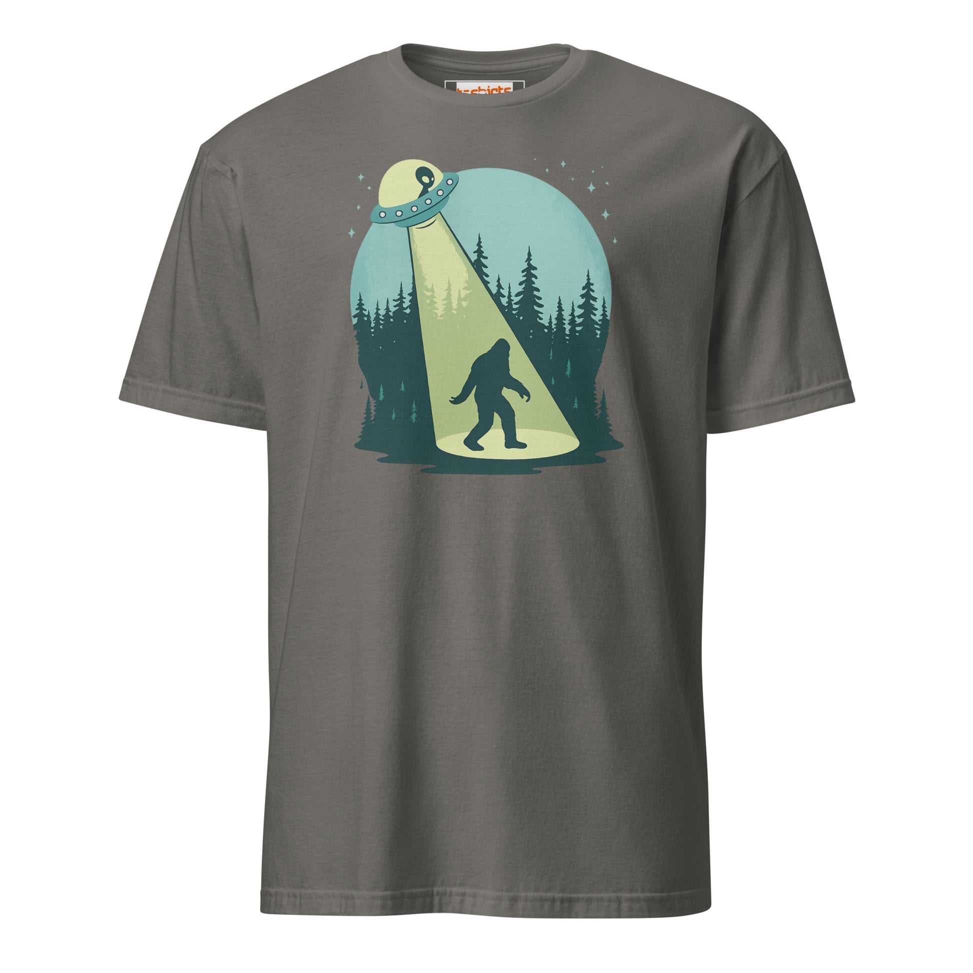 UFO Sasquatch T-Shirt | Funny Alien Bigfoot Tee - Charcoal - T-Shirts Online