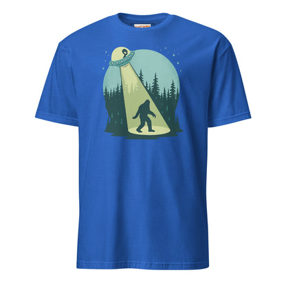 UFO Sasquatch T-Shirt | Funny Alien Bigfoot Tee - Royal - T-Shirts Online