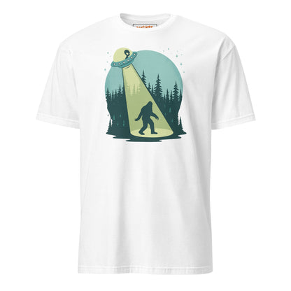 UFO Sasquatch T-Shirt | Funny Alien Bigfoot Tee - White - T-Shirts Online