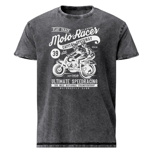 Ultimate Speedway | Men's Denim T-Shirt - Black - T-Shirts Online