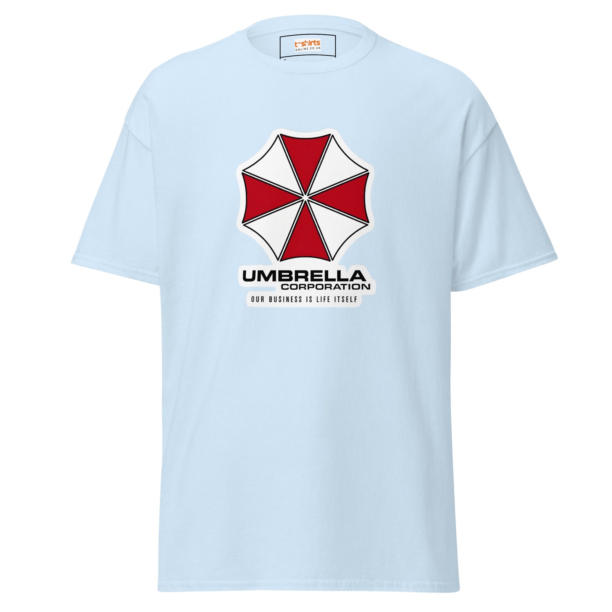 Umbrella Corp | Resident Evil T-Shirt - Light Blue - T-Shirts Online