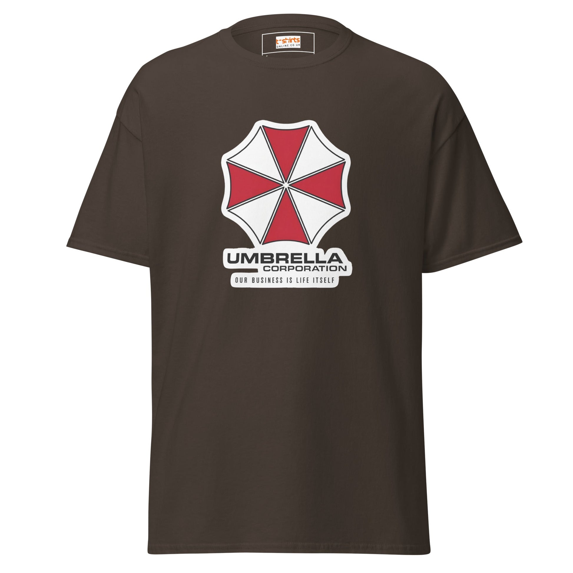 Umbrella Corp | Resident Evil T-Shirt - Dark Chocolate - T-Shirts Online