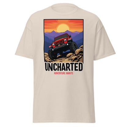 Uncharted Adventure Awaits Off - Road Jeep Tee | 4x4 Apparel - Natural - T-Shirts Online