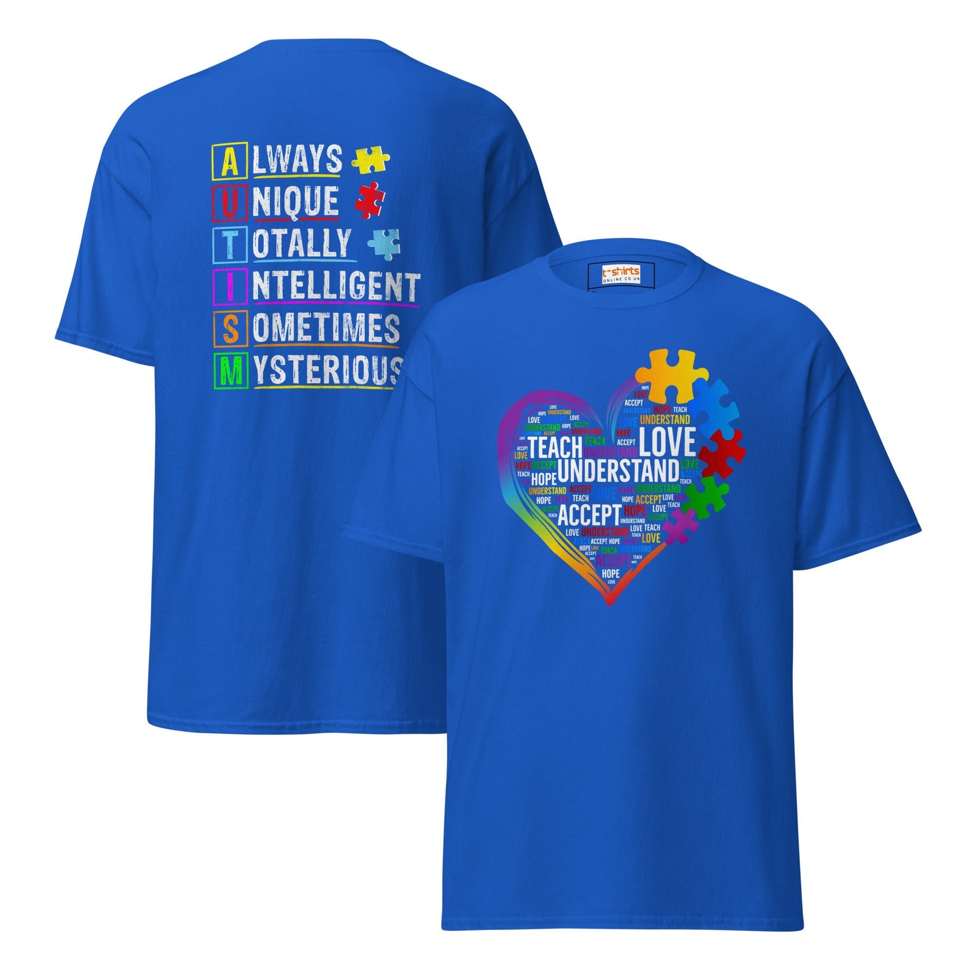 Understand Autism | Autism T-Shirt - Royal - T-Shirts Online