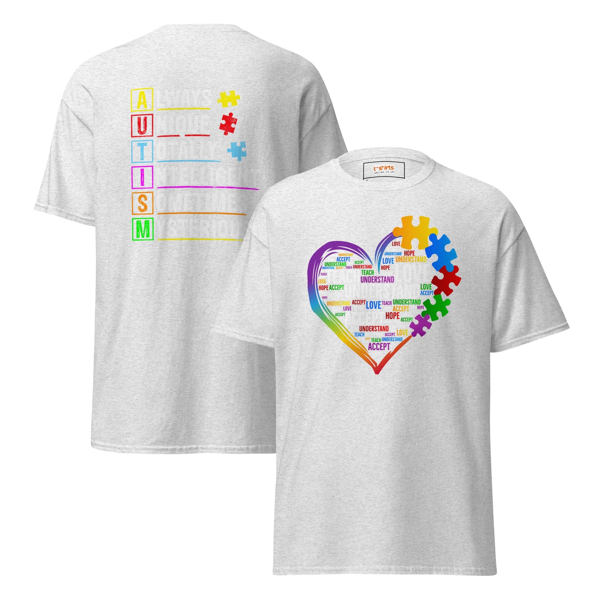 Understand Autism | Autism T-Shirt - Ash - T-Shirts Online