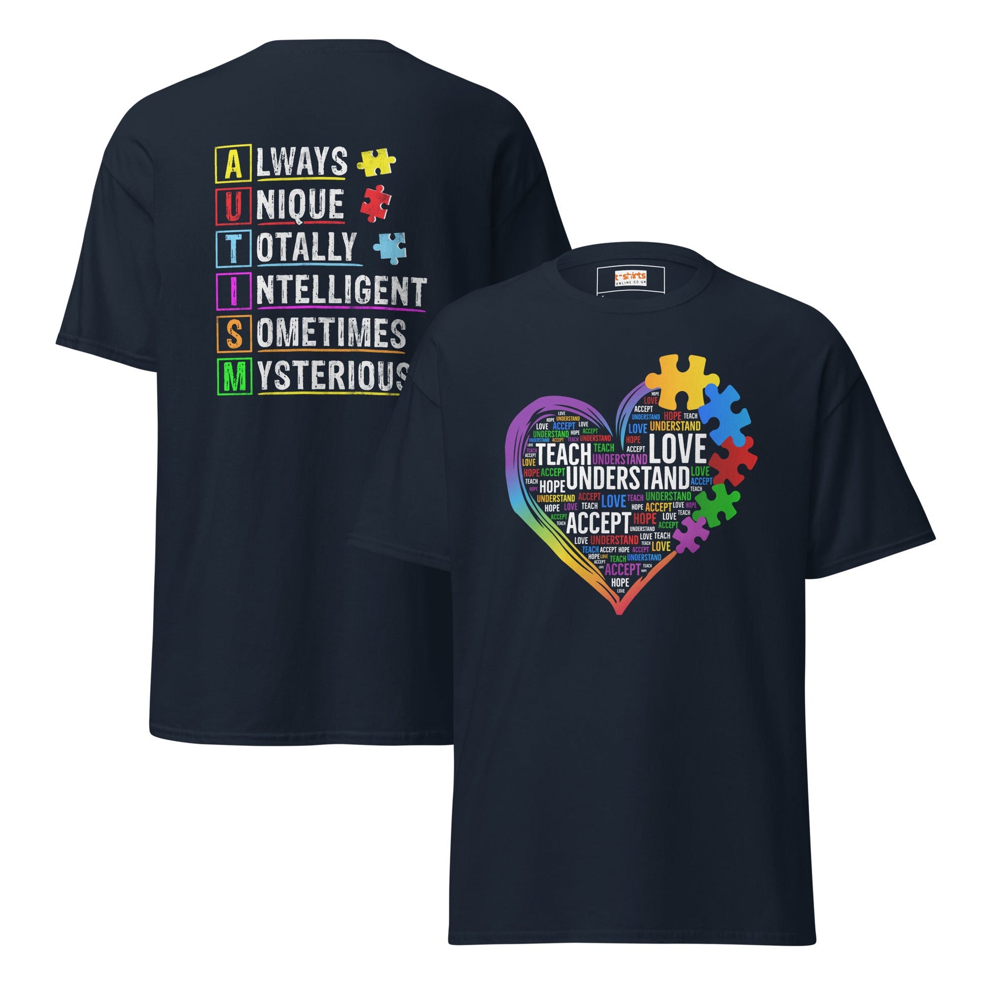 Understand Autism | Autism T-Shirt - Navy - T-Shirts Online