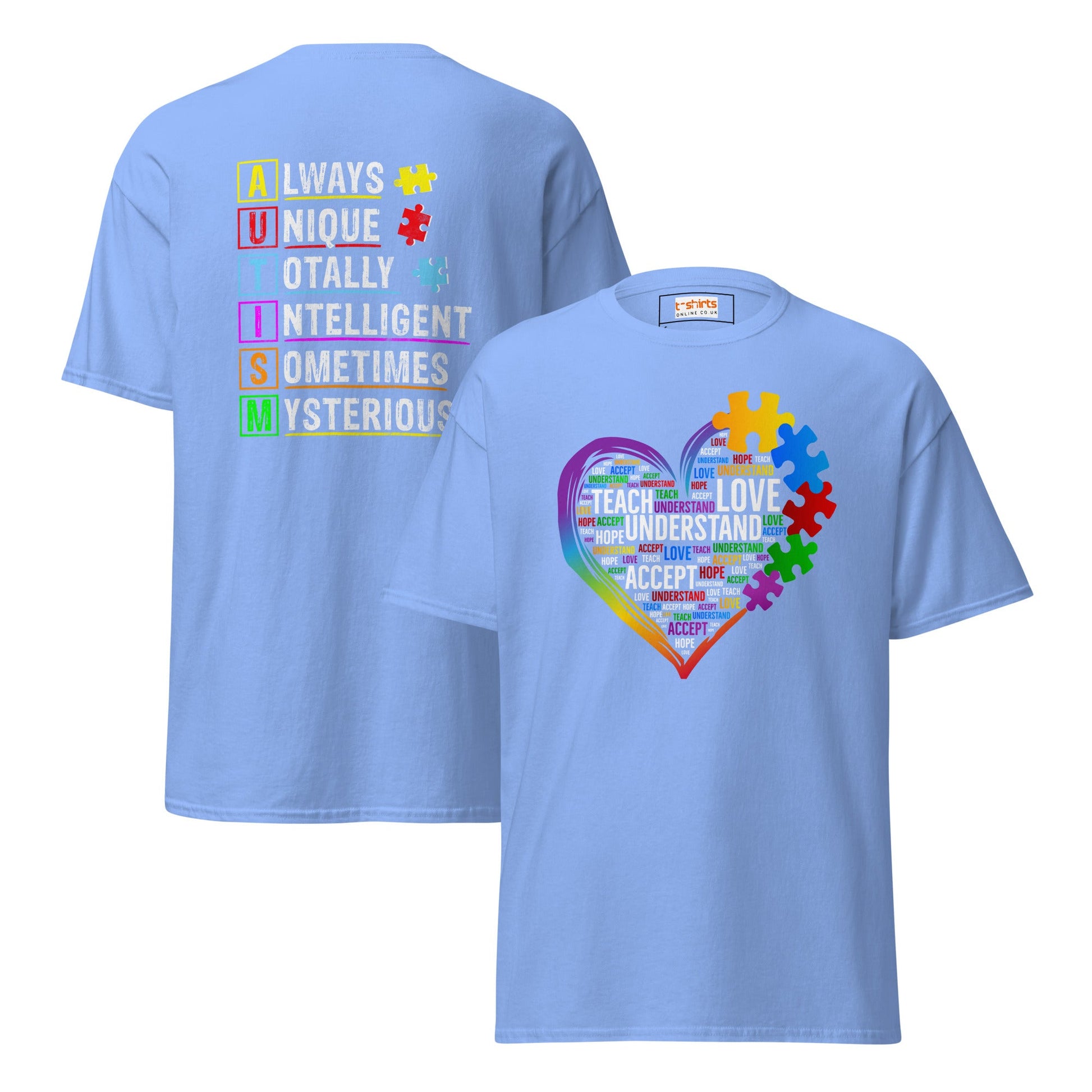 Understand Autism | Autism T-Shirt - Carolina Blue - T-Shirts Online