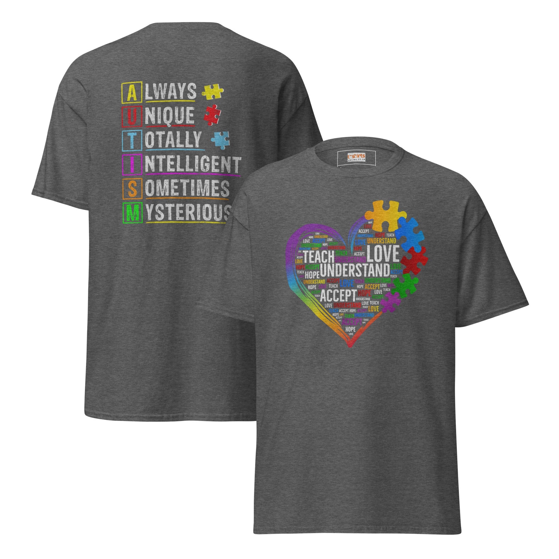Understand Autism | Autism T-Shirt - Dark Heather - T-Shirts Online