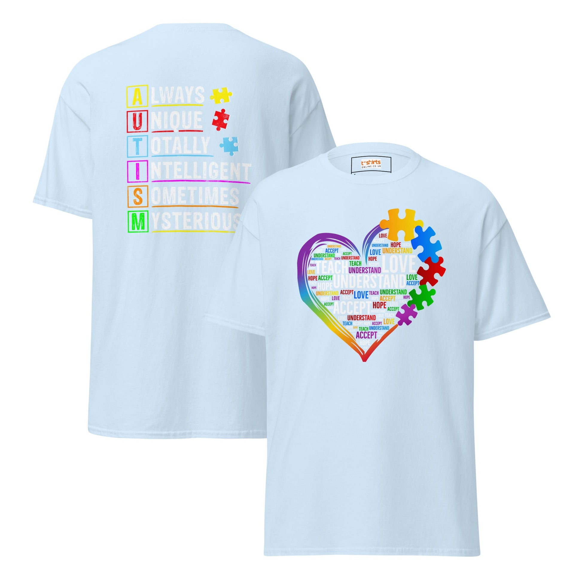 Understand Autism | Autism T-Shirt - Light Blue - T-Shirts Online
