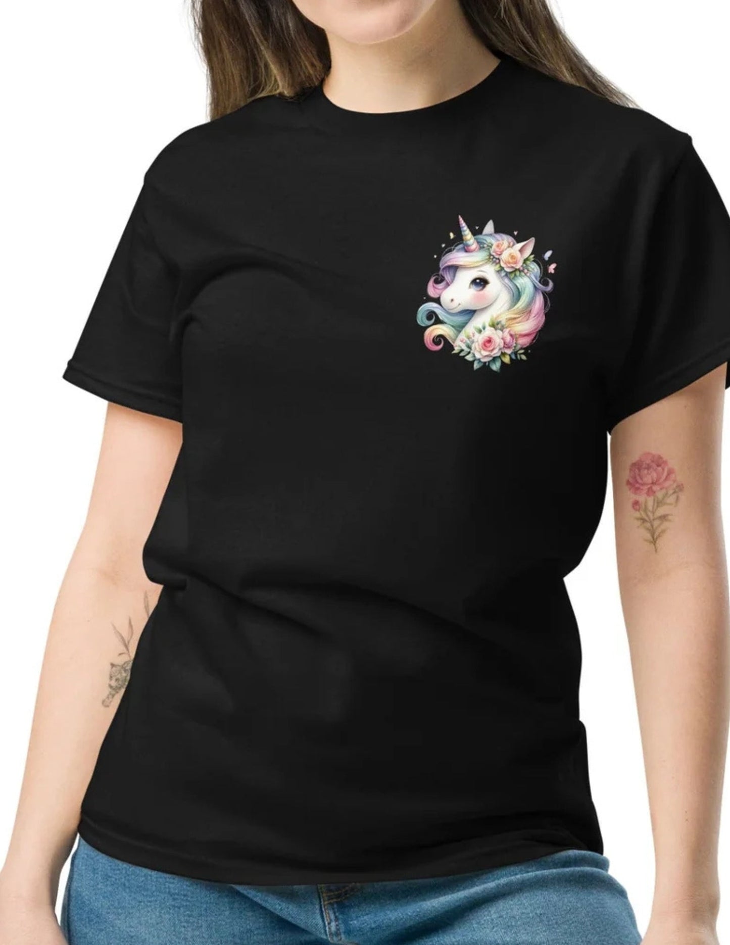 Unicorn Girl | Unicorn T-Shirt - Black - T-Shirts Online