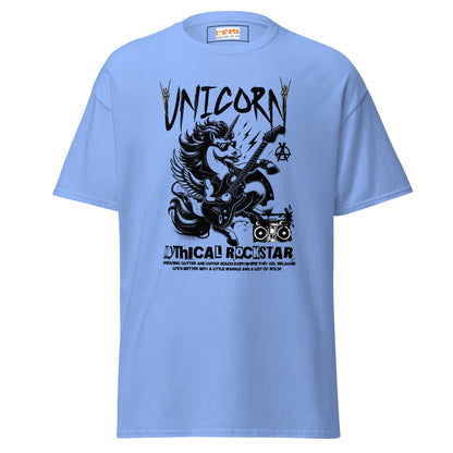 Unicorn Mythical Rockstar T-Shirt - Carolina Blue - T-Shirts Online