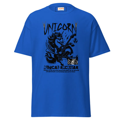 Unicorn Mythical Rockstar T-Shirt - Royal - T-Shirts Online